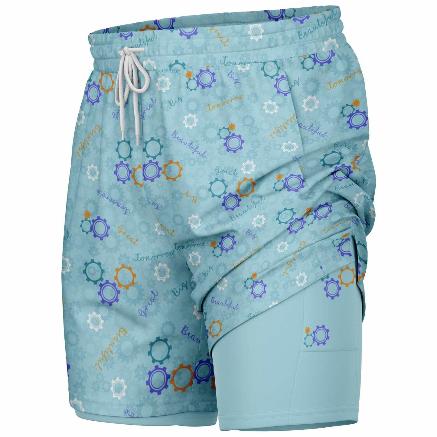 Blue Carousel Collection Men's Double Layer Pocket Shorts