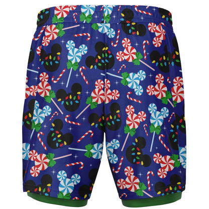 Peppermint Men's Double Layer Pocket Shorts