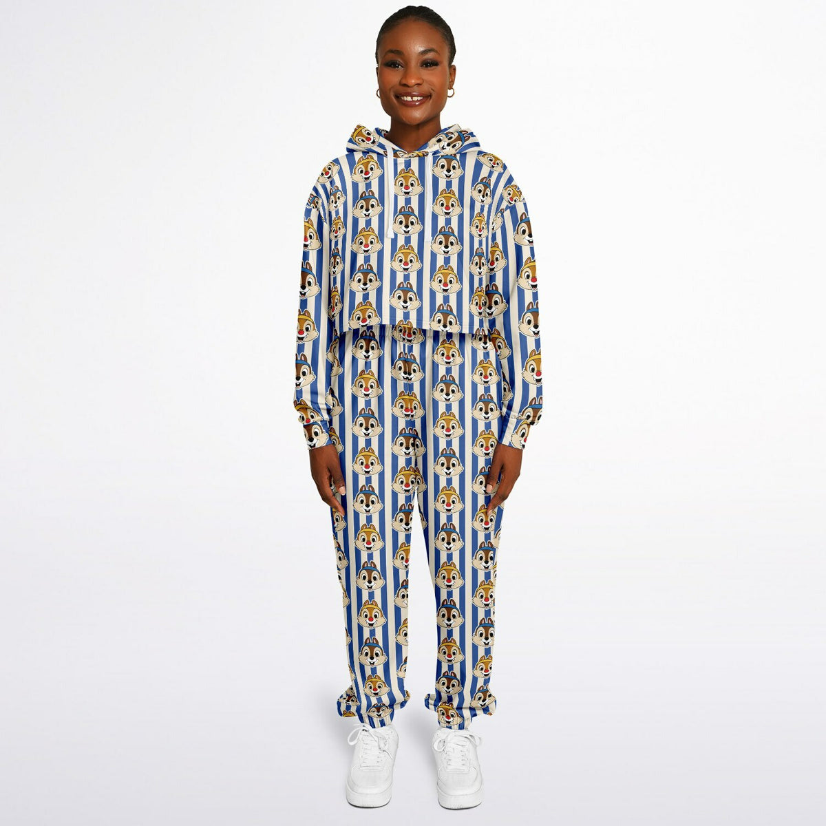 Running Chipmunks Crop Hoodie & Sweatpants