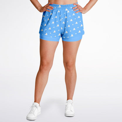 Toy Collection Cloud Wallpaper Double Layer Pocket Shorts