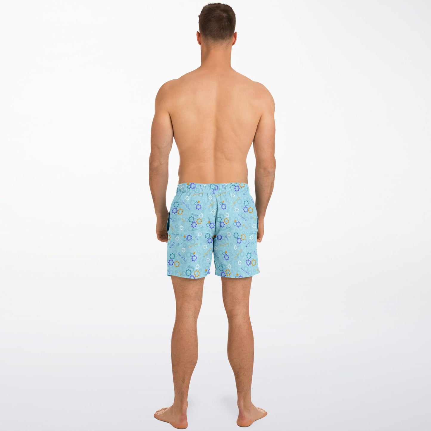 Carousel Collection Blue Men's Swim Trunks