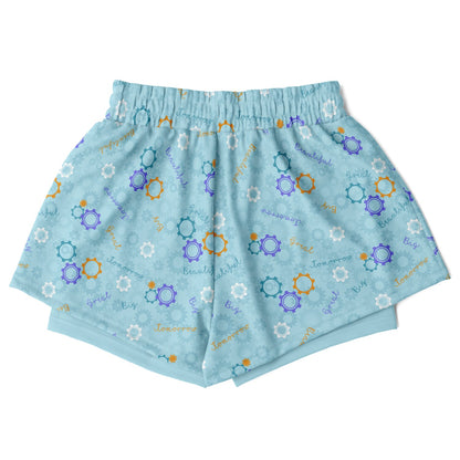 Blue Carousel Collection Double Layer Pocket Shorts