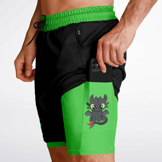 Toothless Men's Double Layer Pocket Shorts