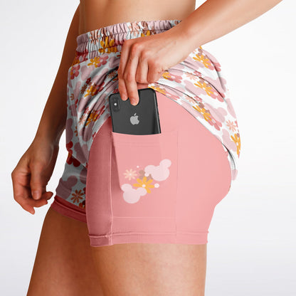 Park Flowers Double Layer Pocket Shorts