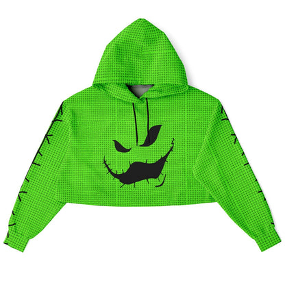 Green Boogyman Cropped Hoodie
