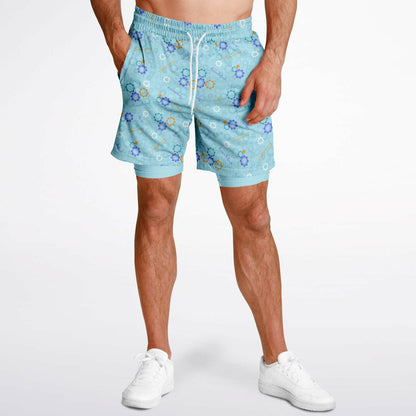 Blue Carousel Collection Men's Double Layer Pocket Shorts