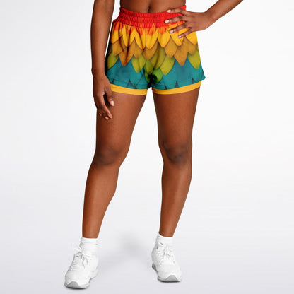 Crazy Bird Women's Double Layer Pocket Shorts
