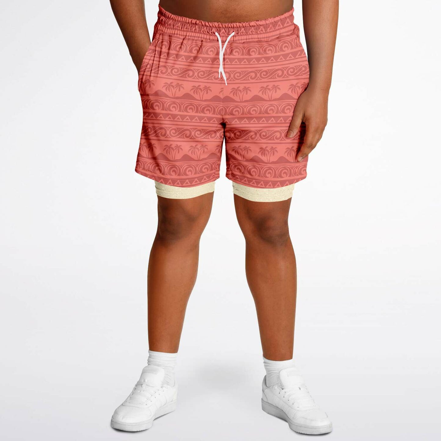 Hawaiian Princess Men's Double Layer Pocket Shorts