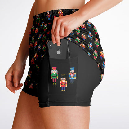 Nutcracker Double Layer Pocket Shorts