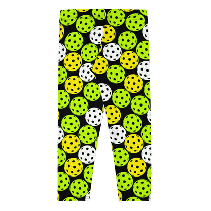 Pickleball Player Capri Leggings - Black