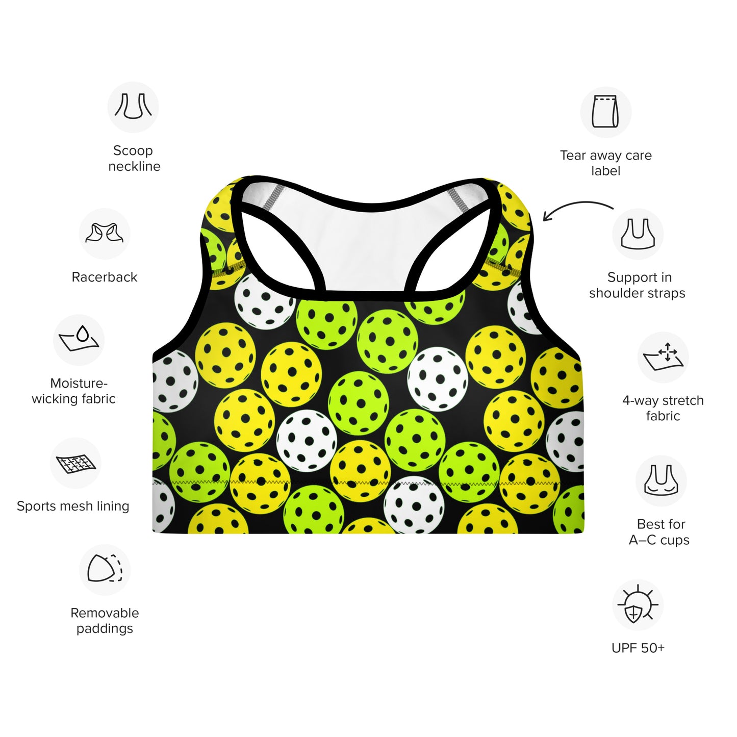 Pickleball Padded Sports Bra