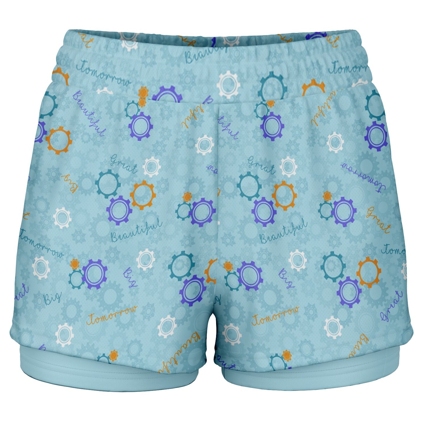 Blue Carousel Collection Double Layer Pocket Shorts