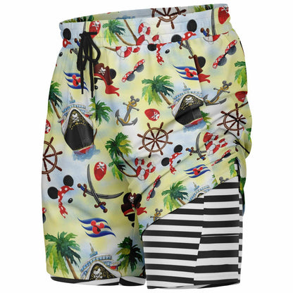 Pirates Men's Double Layer Pocket Shorts