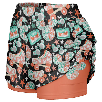 Disco Collection Dark Double Layer Pocket Shorts