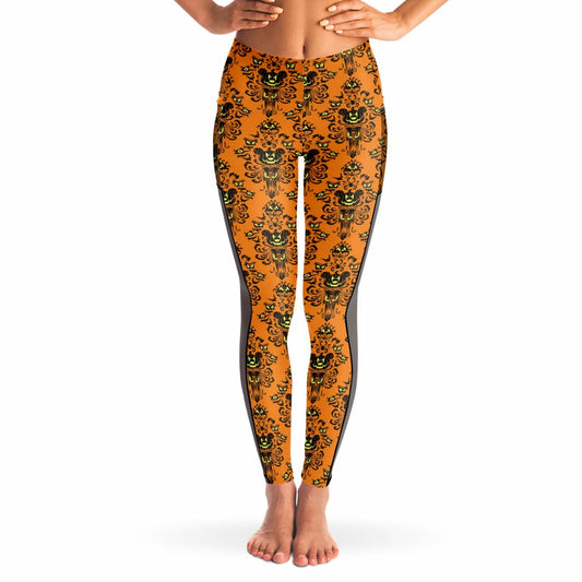 Haunted Mansion Halloween Mesh Pocket Legging