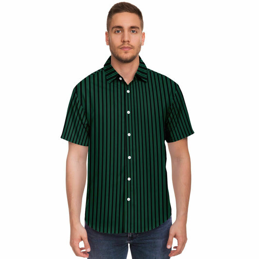 Haunted Wallpaper Men's Short Sleeve Button Down