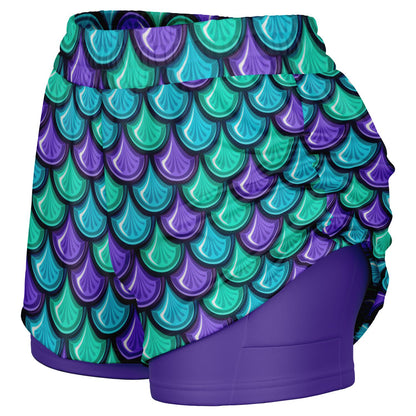 Mermaid Double Layer Pocket Shorts