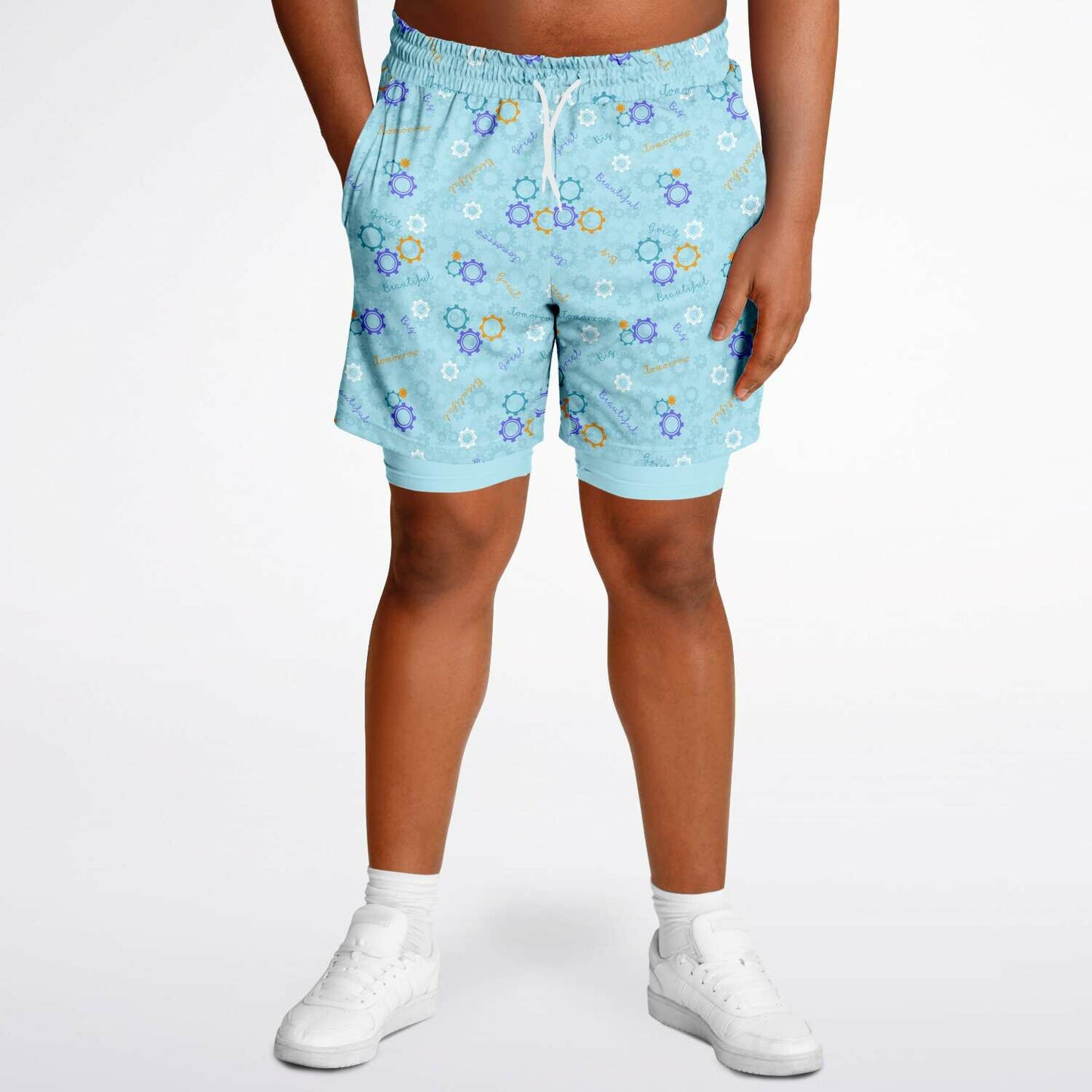 Blue Carousel Collection Men's Double Layer Pocket Shorts