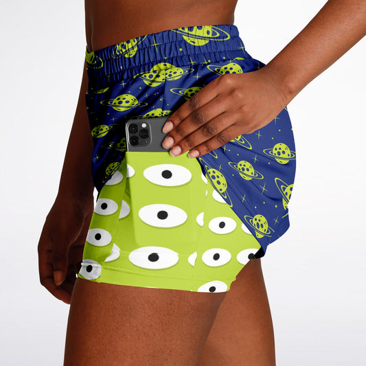 Toy Aliens Double Layer Pocket Shorts