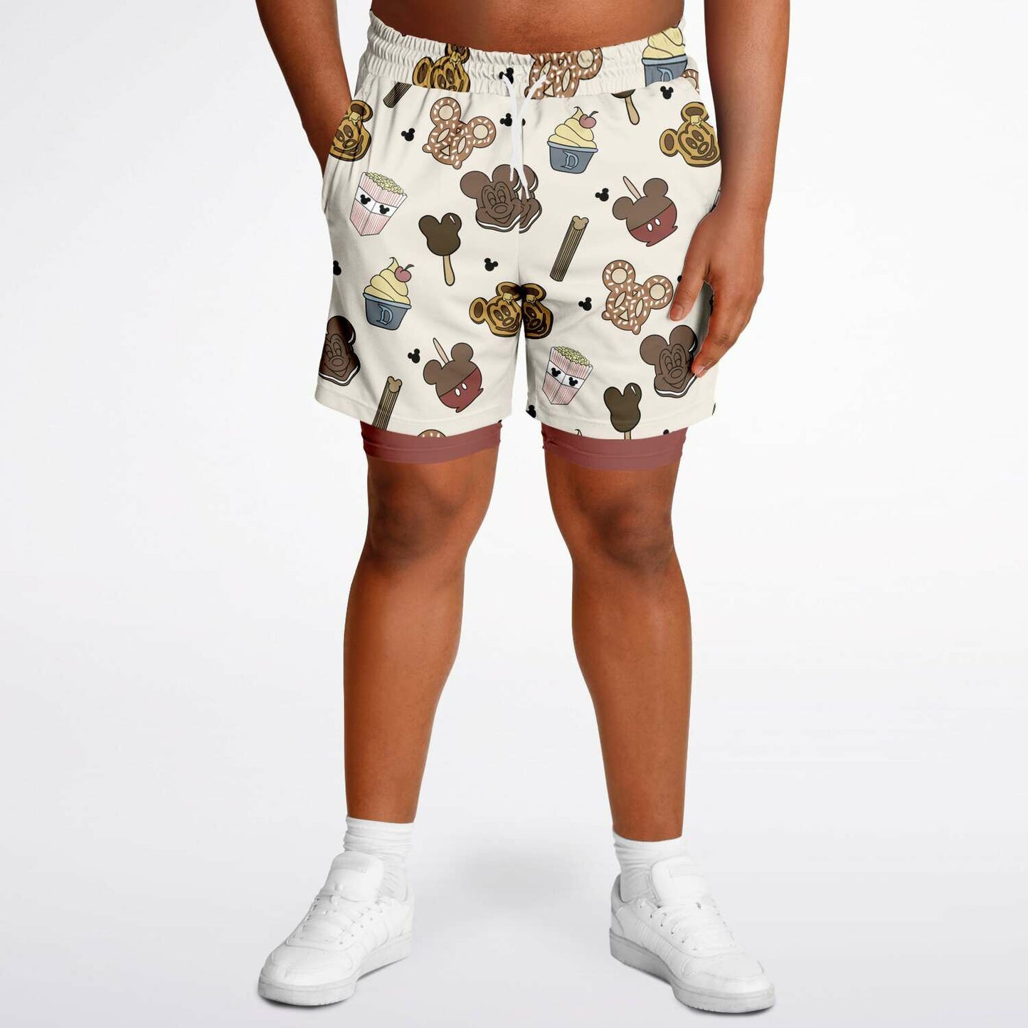 Snacks Men's Double Layer Pocket Shorts