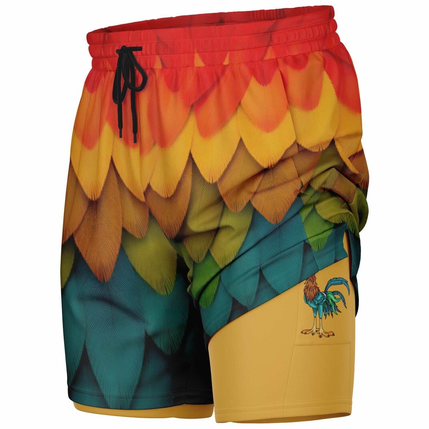 Crazy Bird Men's Double Layer Pocket Shorts