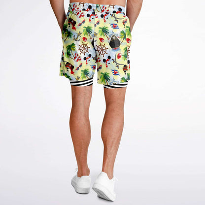 Pirates Men's Double Layer Pocket Shorts