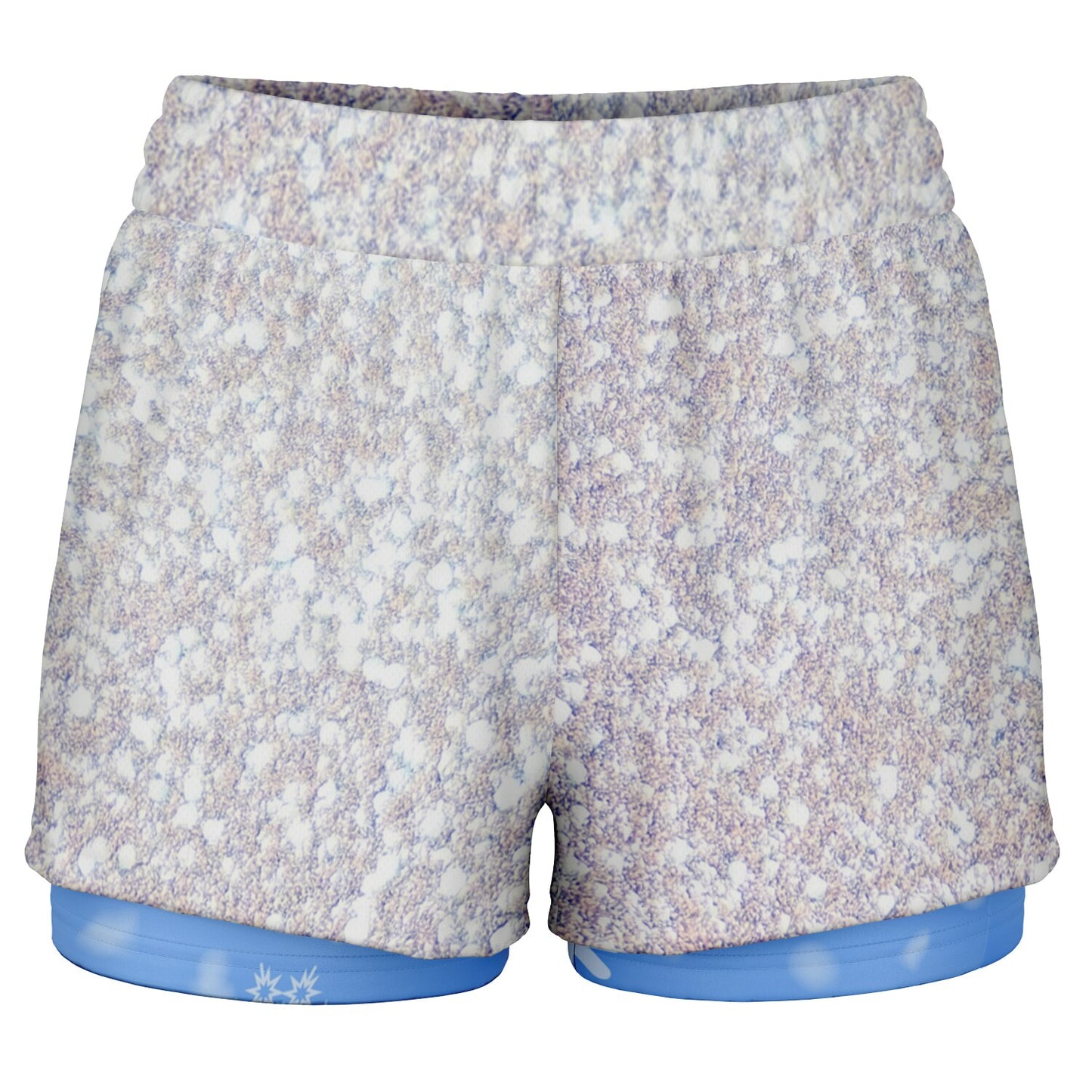 Sparkle Snowflake Double Layer Pocket Shorts