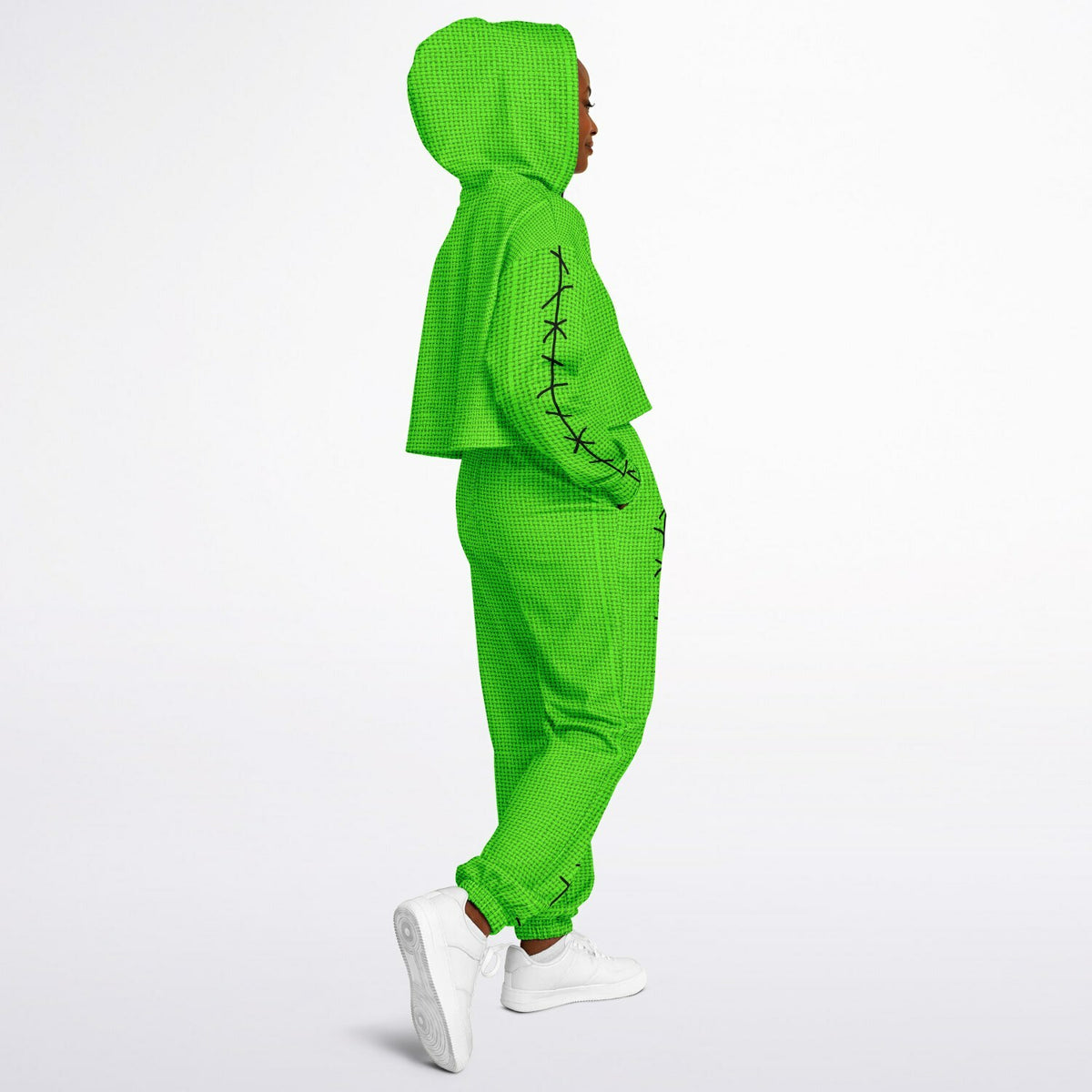 Green Boogyman Cropped Hoodie & Sweatpants