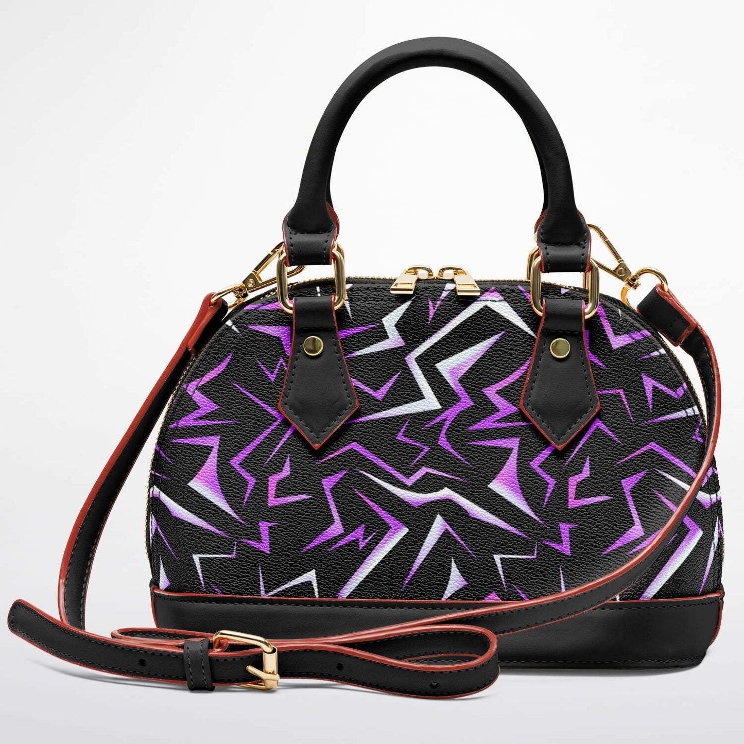Patterns Dome Satchel Handbag