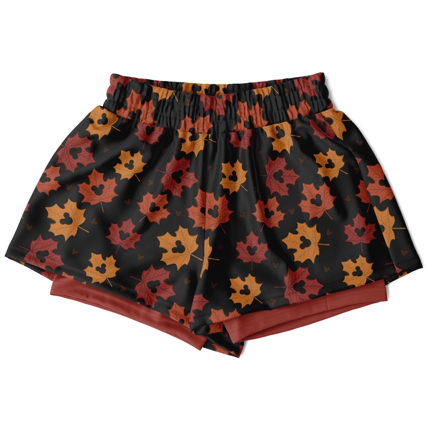 Leaf Collection Double Layer Pocket Shorts - Dark