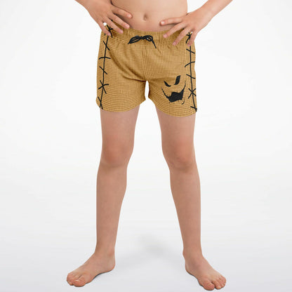 Nightmare Collection Brown Boogie Man Kids Swim Trunks