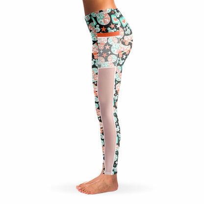 Disco Collection Dark Mesh Pocket Leggings