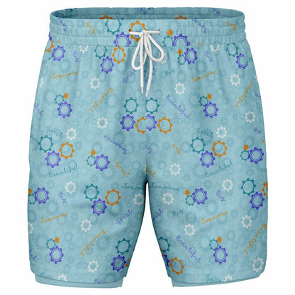 Blue Carousel Collection Men's Double Layer Pocket Shorts