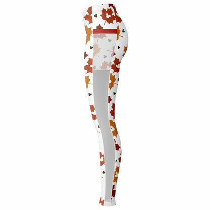 Leaf Collection Light Mesh Pocket Leggings