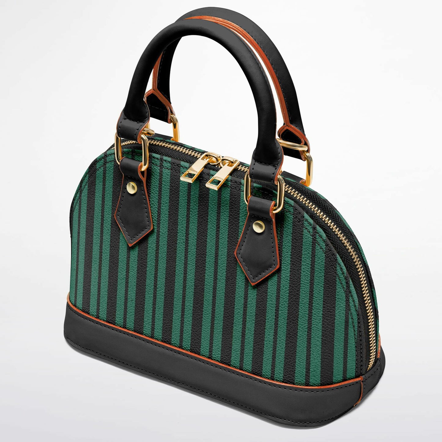 Green Haunted Wallpaper Dome Satchel Handbag