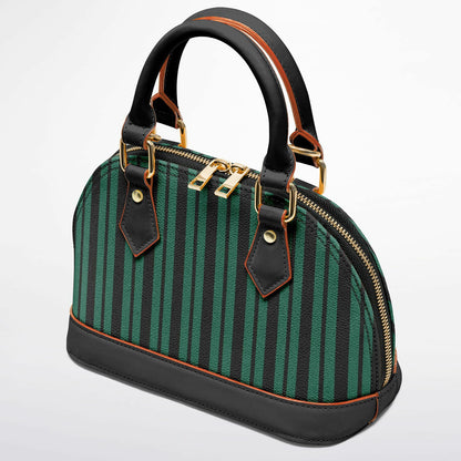 Green Haunted Wallpaper Dome Satchel Handbag