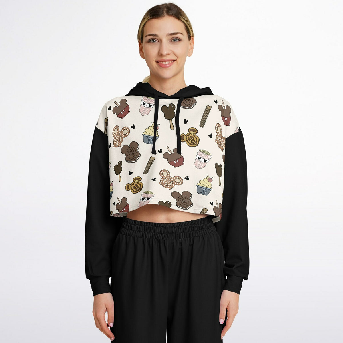Snacks Cropped Hoodie