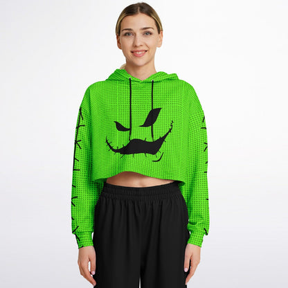 Green Boogyman Cropped Hoodie
