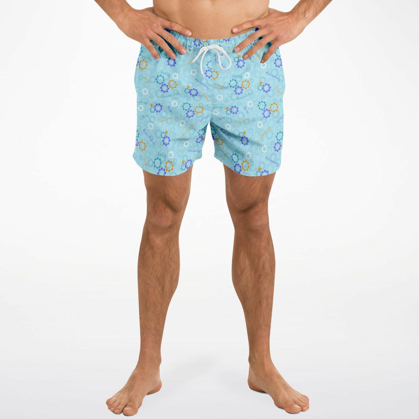 Carousel Collection Blue Men's Swim Trunks