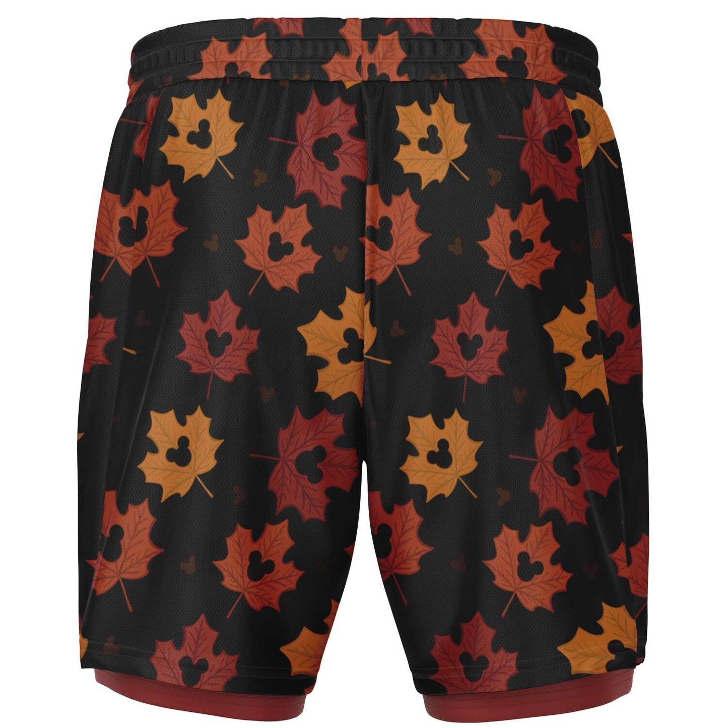 Leaf Collection Men's Double Layer Pocket Shorts - Dark