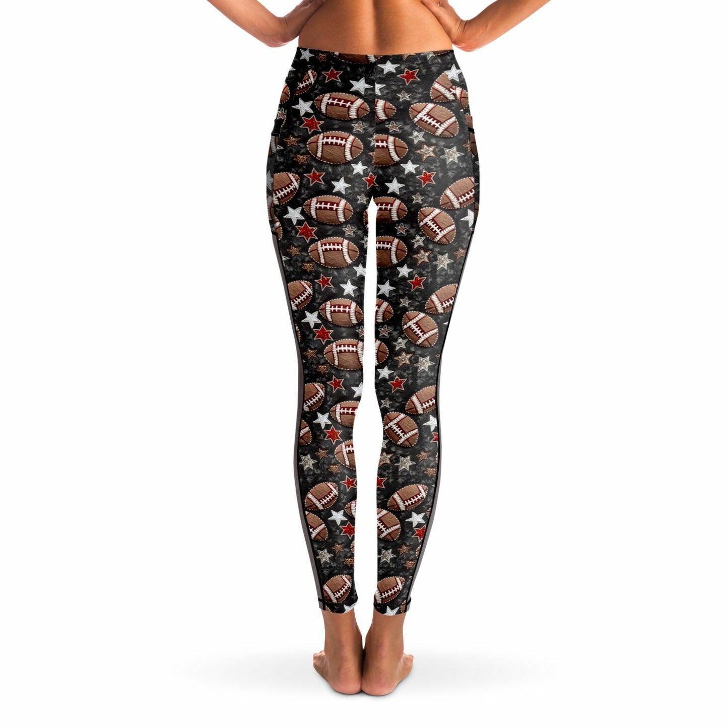 Football Season Mesh Pocket Leggings