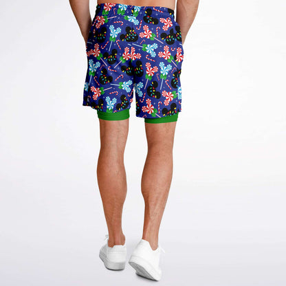 Peppermint Men's Double Layer Pocket Shorts