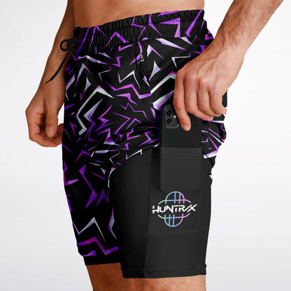 Patterns Collection Men's Double Layer Pocket Shorts