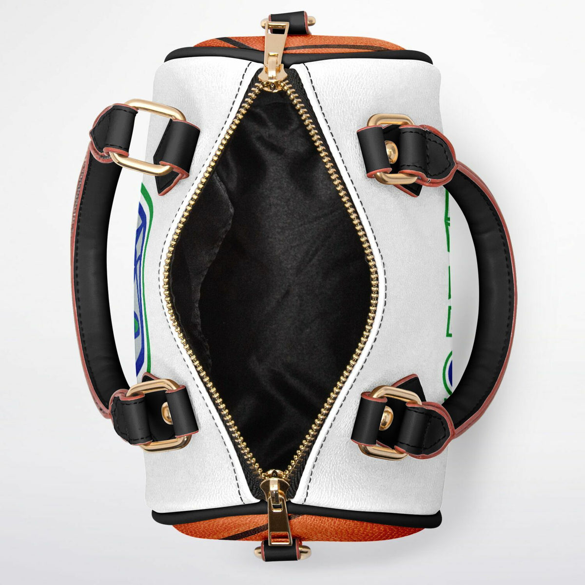 Wolves Handbag Black Handles