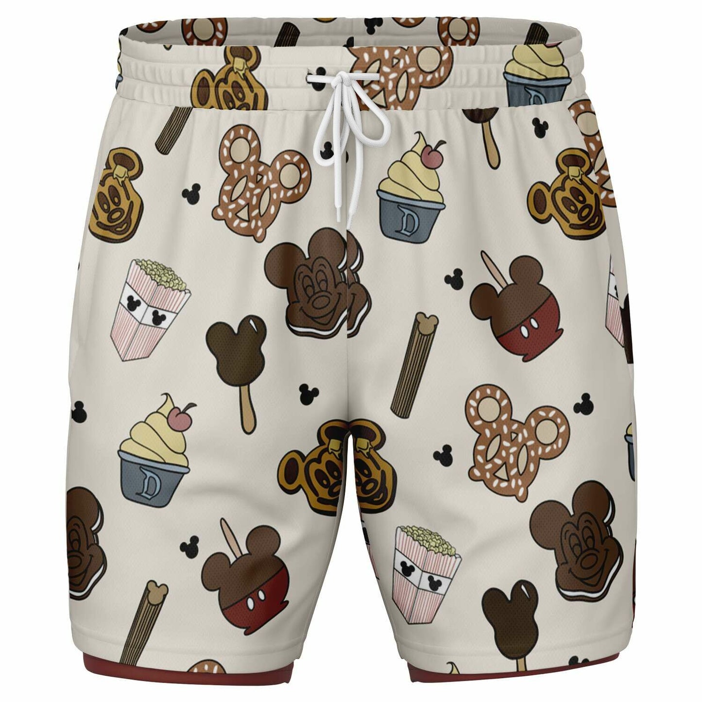 Snacks Men's Double Layer Pocket Shorts