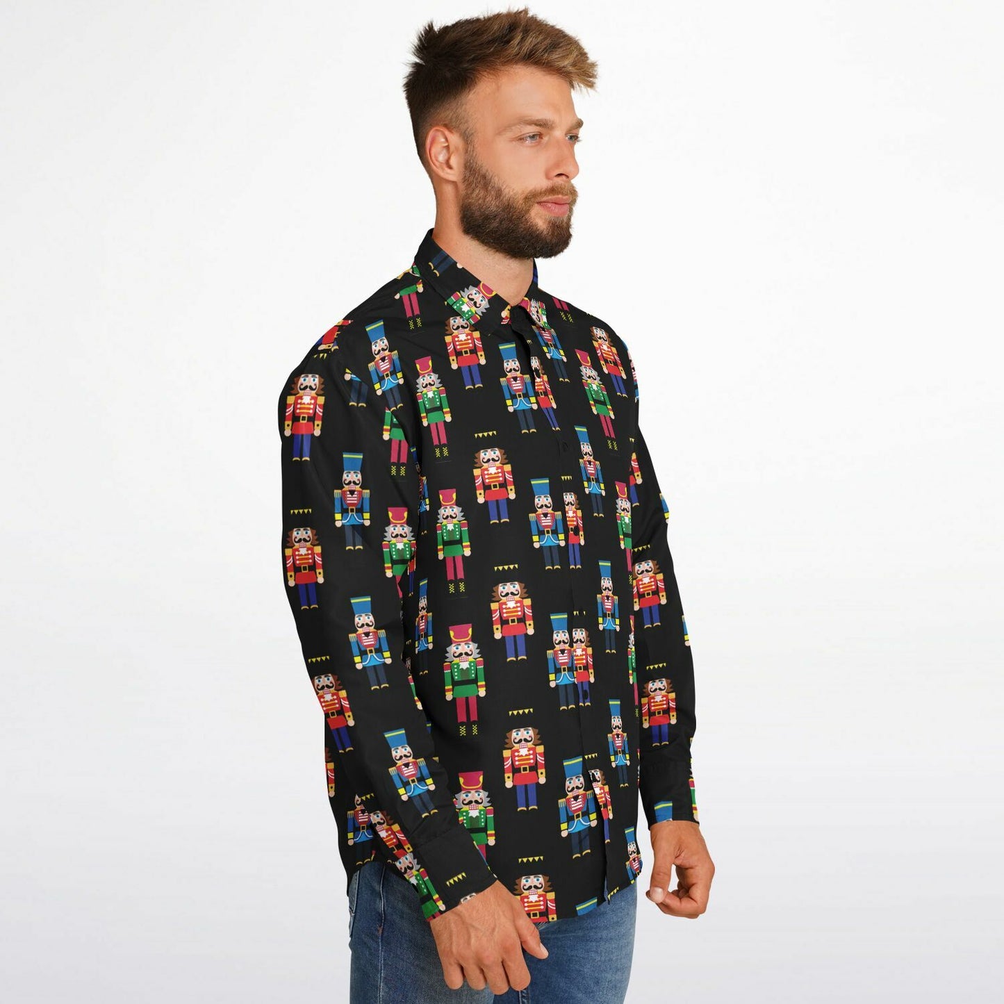 Nutcracker Long Sleeve Button Down Shirt