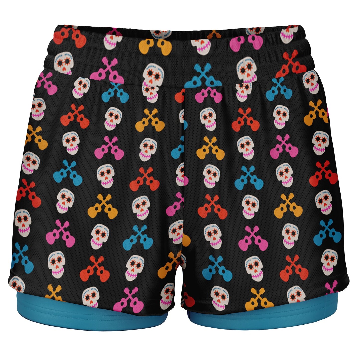 Skulls Double Layer Pocket Shorts