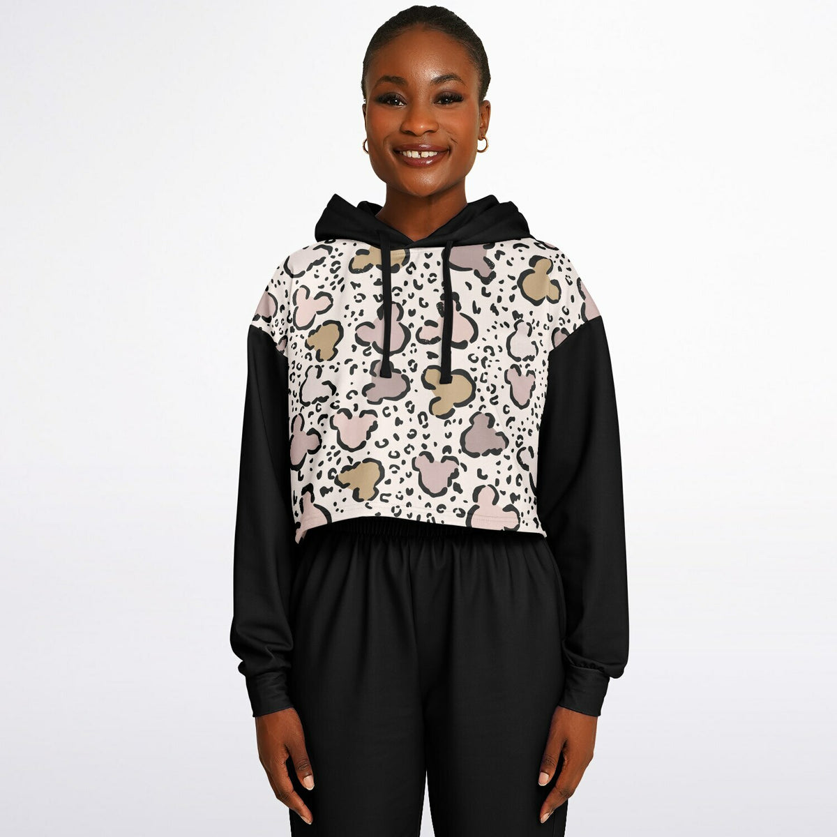 Leopard Collection Cropped Hoodie
