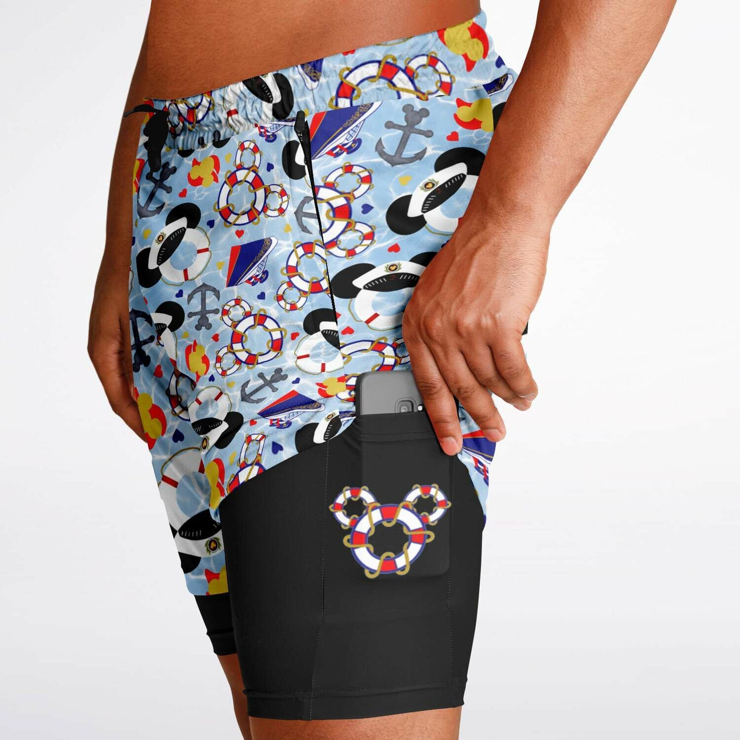 Men's Cruise Double Layer Pocket Shorts