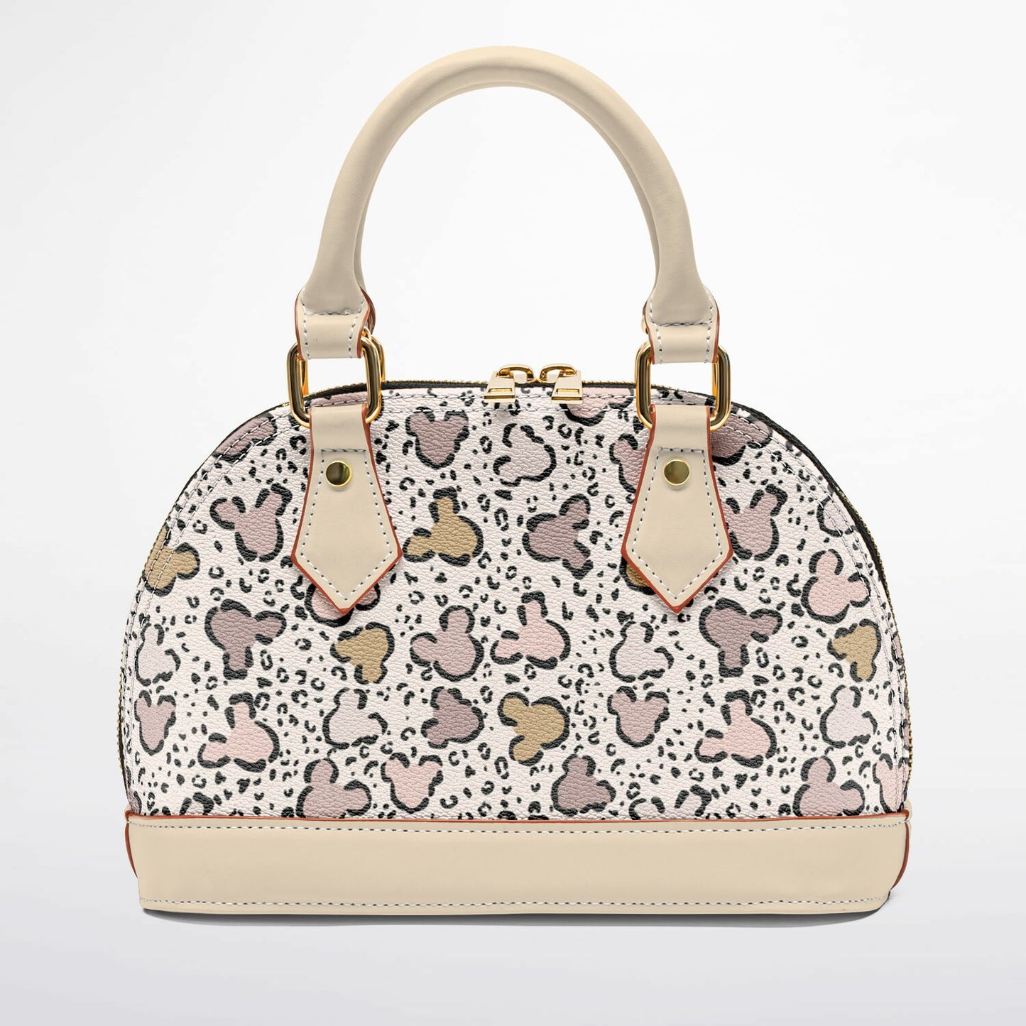 Leopard Dome Satchel Handbag